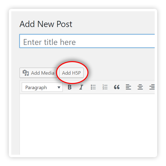 Add H5P to a blog post