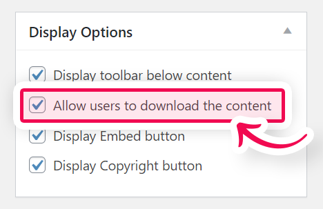 Display options