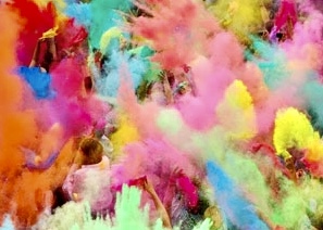 Clouds of colour fill the air