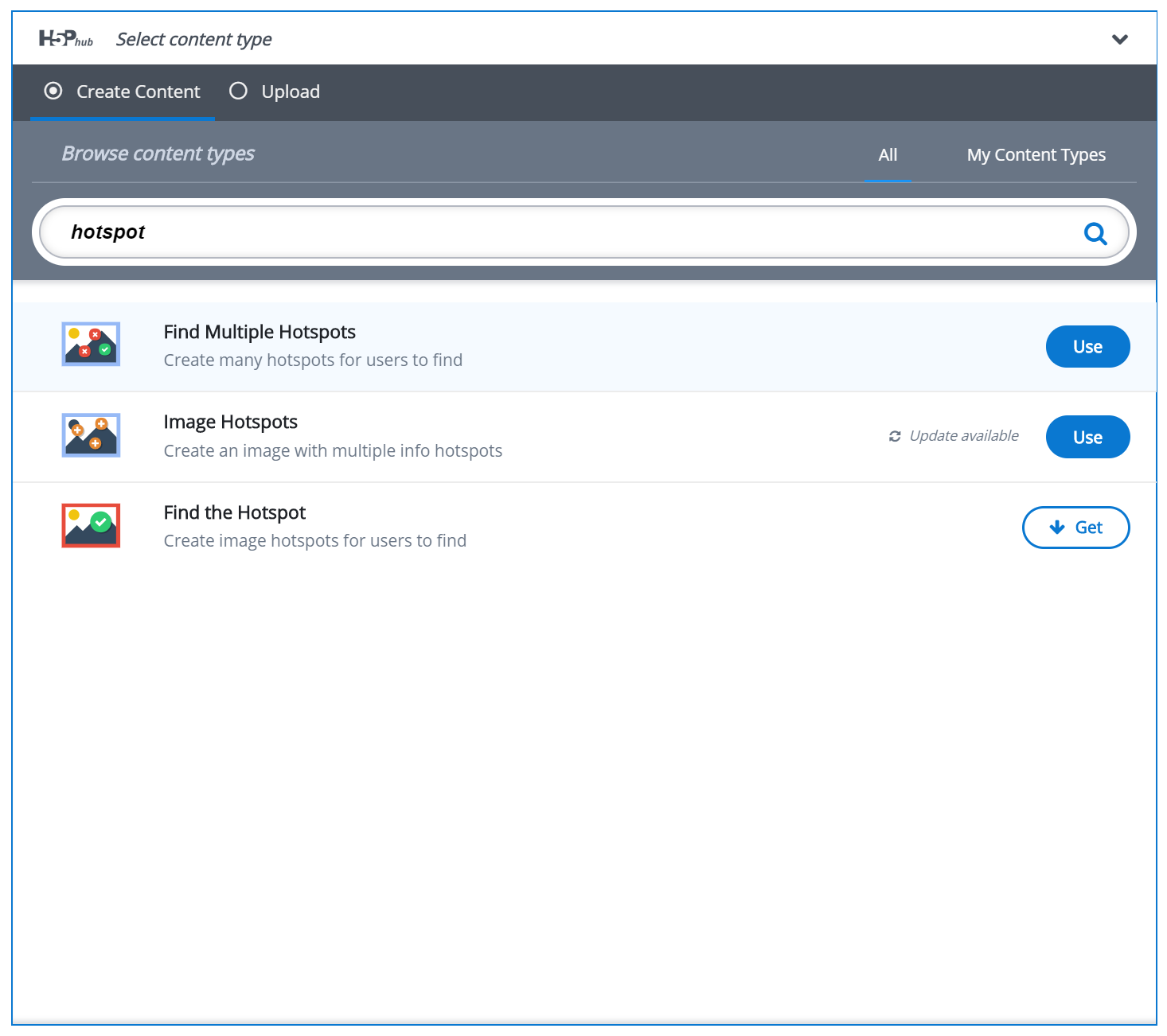 An image showing how to get, update and use a content type